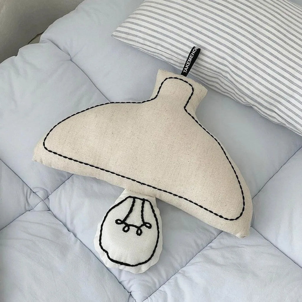 Baby feeding LED bedside lamp fabric wall hanging 29x27cm beige with custom name