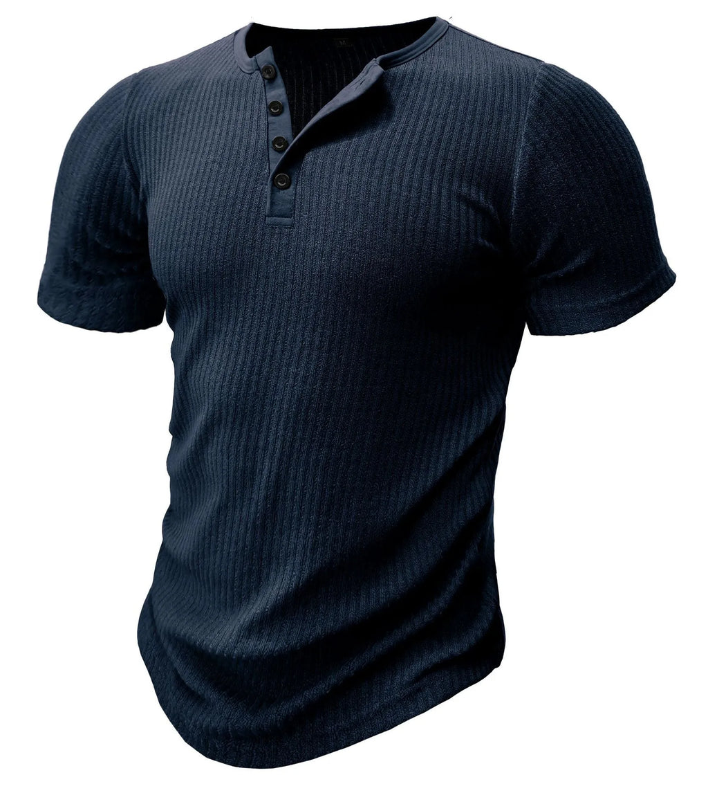 Men's slim-fit muscle sports T-shirt in polyester available in five solid colours with Asian sizing