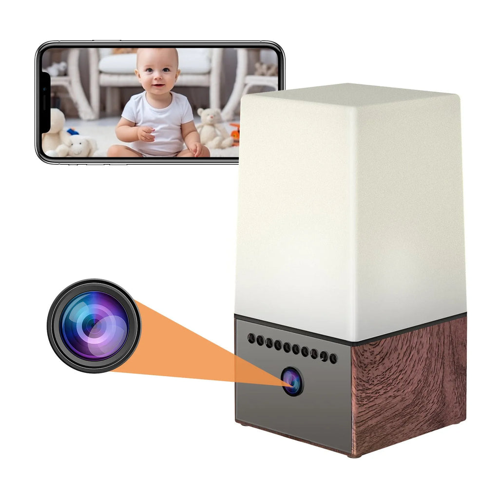 Wireless network surveillance camera, ABS, 16x8x8cm, night vision, two-way voice intercom, remote mobile monitoring