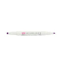 Double-headed non-erasable colour marker pen with water-based ink in 15 colours including fluorescent