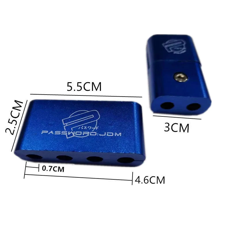 Three-piece metal car modification clamp set in six colour options on a 55x30x25mm scale
