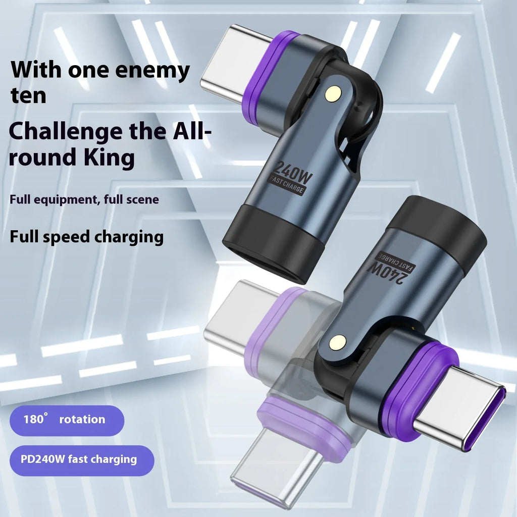 240W PD30 magnetic USB-C adapter with 16pin alloy connector for fast charging