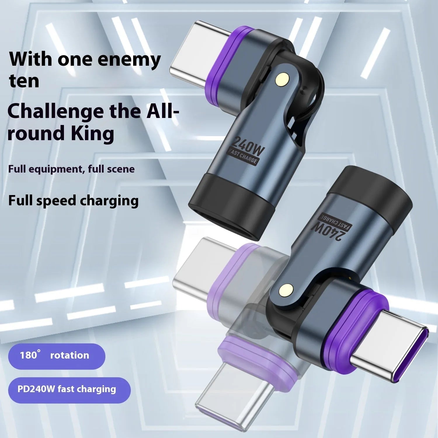 240W PD30 magnetic USB-C adapter with 16pin alloy connector for fast charging