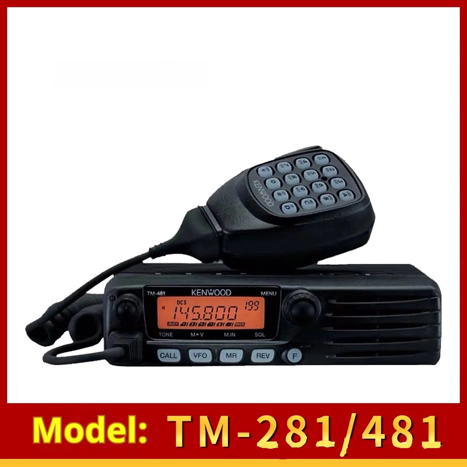 Jianwu TM-481 vehicular transceiver marine VHF radio complete with hand microphone and antenna