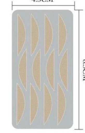 Box of non-adhesive eyelid stickers in three sizes for double eyelid creation