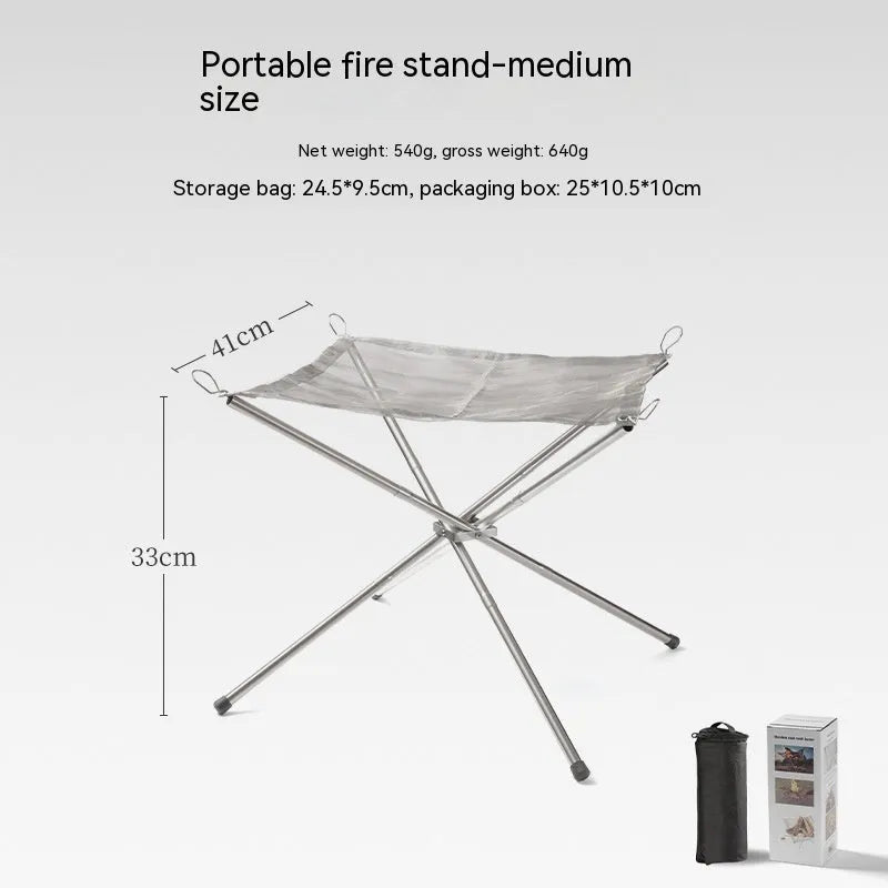 Large stainless steel barbecue with integrated silver grill net for outdoor cooking