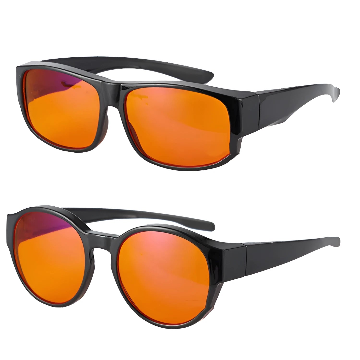 Anti-blue light glasses with PC frame and PRO lens blocking 99% blue light, available in Circle colour