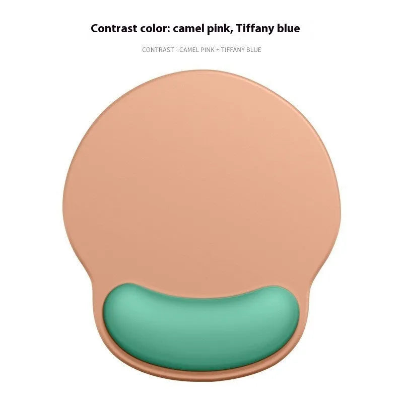 Silicone mouse mat with wrist support in gradient blue black colour pattern