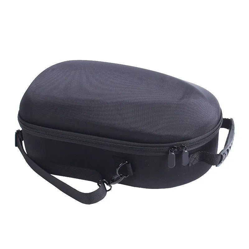 Black EVA nylon storage bag for Meta Quest Pro with zipper and carrying strap