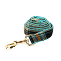 Green retro four-piece pet set with cloth collar, dog leash, bow, and dog vest in sizes XS to XL