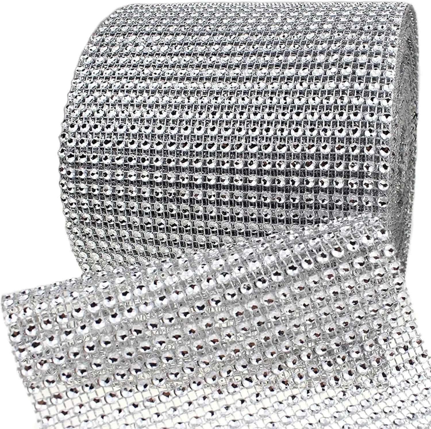 Hollow netty diamond bridal bouquet jewelry decoration gang drill in 24 rows single 4mm, electroplated plastic resin, snowflake totem pattern, medium size