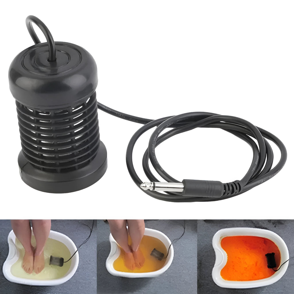 Black electrolytic ion head with stainless steel electrode and ABS body for foot bath replacement