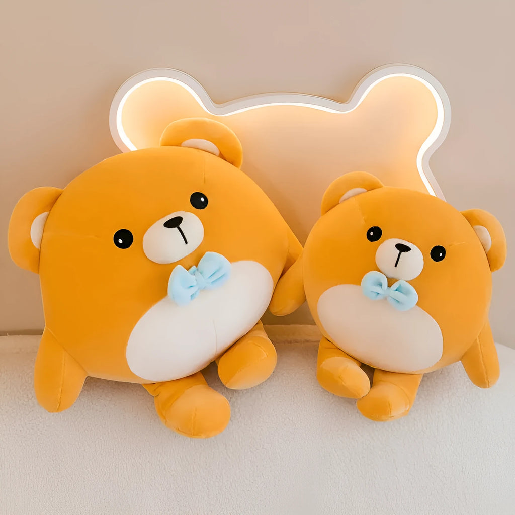 Cute baby bear pillow plush toy in Little Bear colour, soft stuffed animal, 30cm height