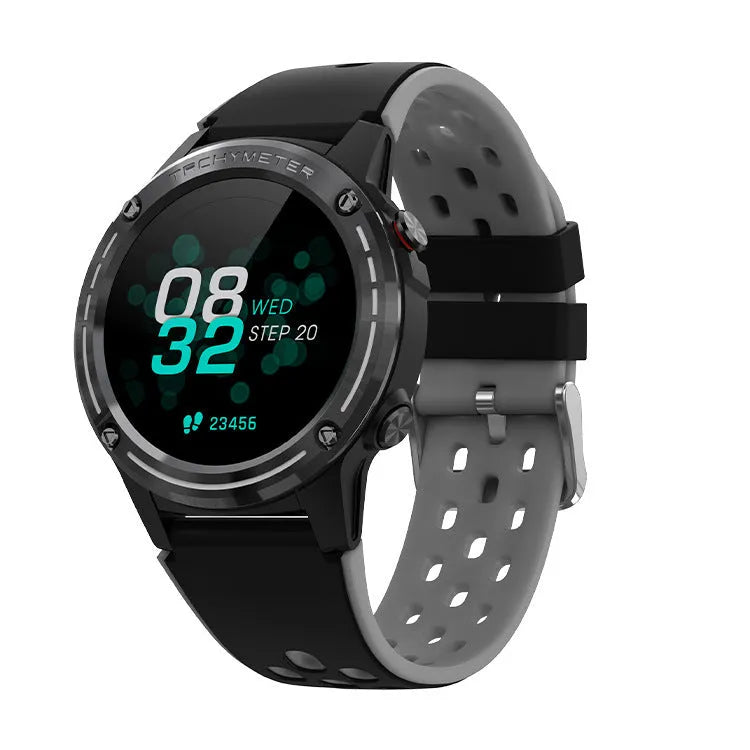 GPS smart watch with square dial and silicone strap in multiple colour options