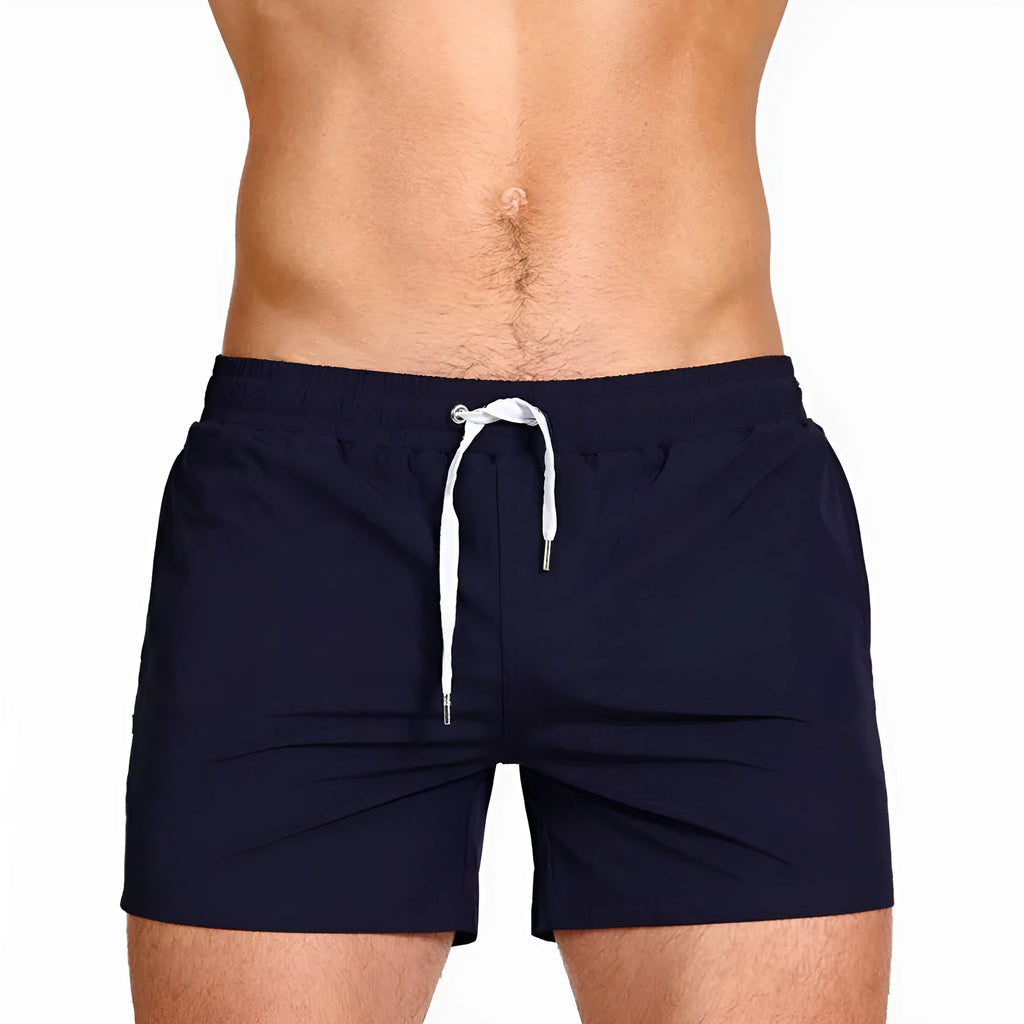Polyester mesh-lined athletic shorts in six colours with Asian fit sizing for swimming and sports