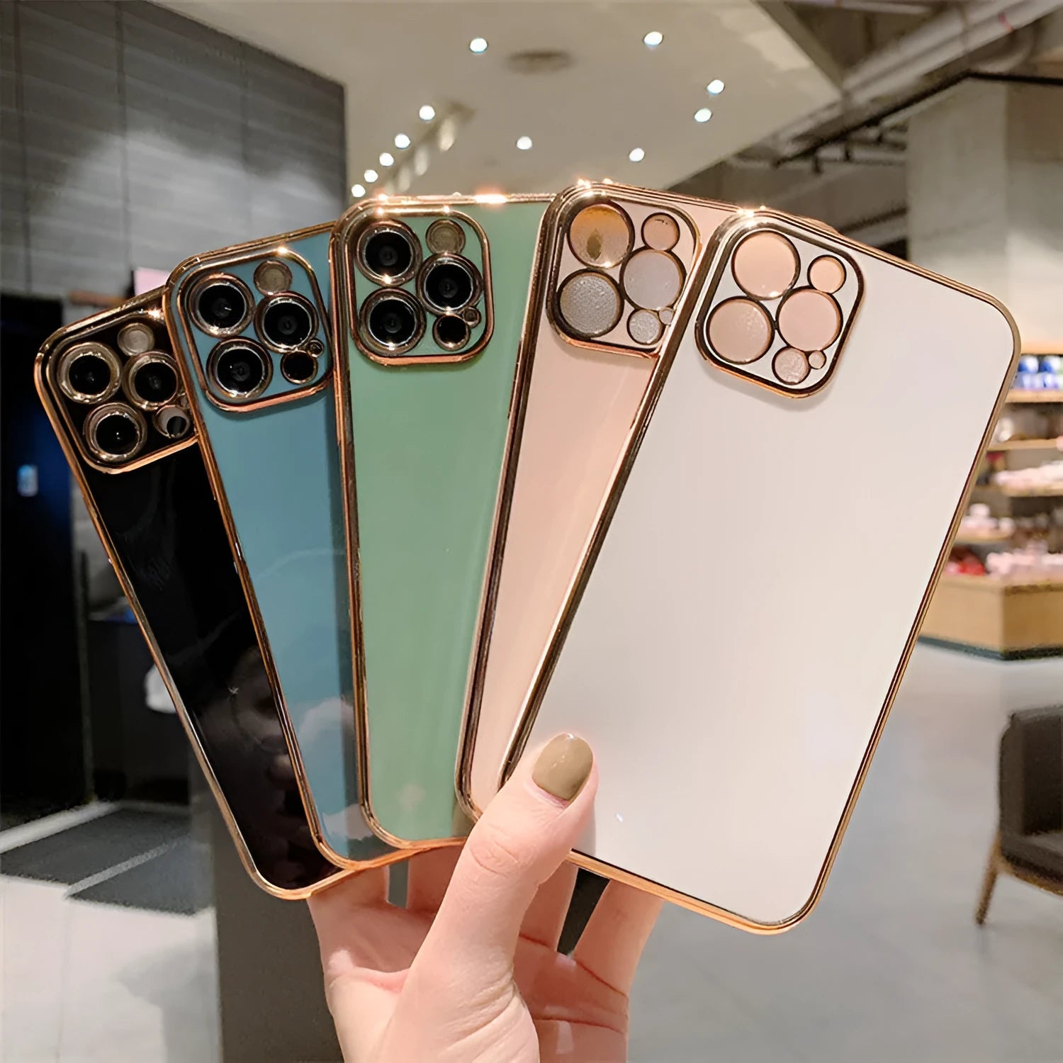 Luxury solid colour electroplated mobile phone case for iPhone 13 series in multiple colour options