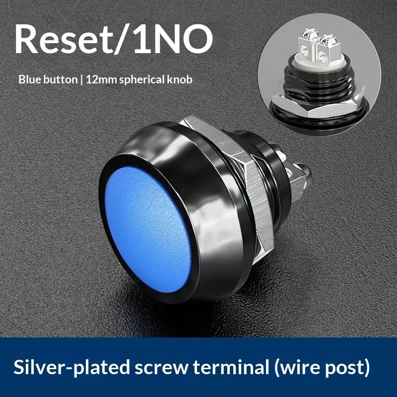12mm red wave spherical handle self-resetting electronic remote control switch button