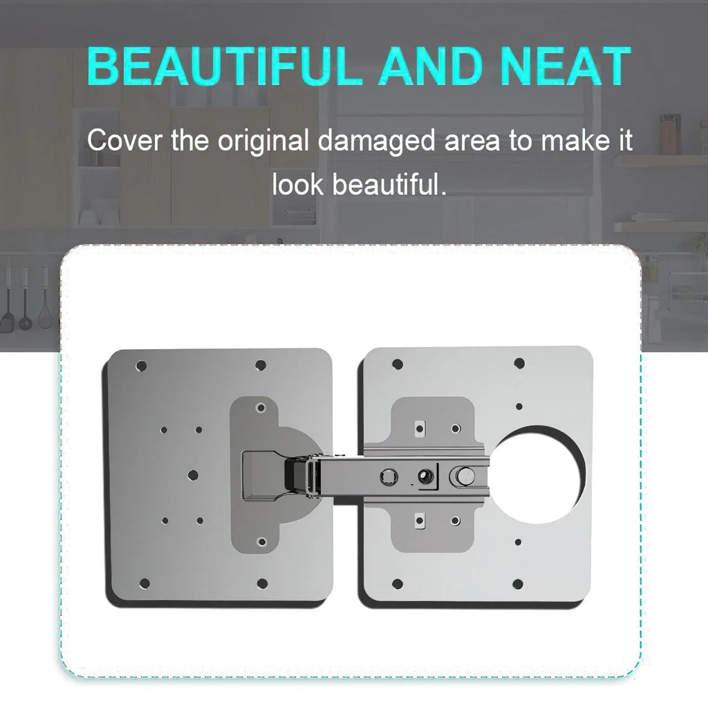Stainless steel hinge repair installer with screws for cabinet door fixing