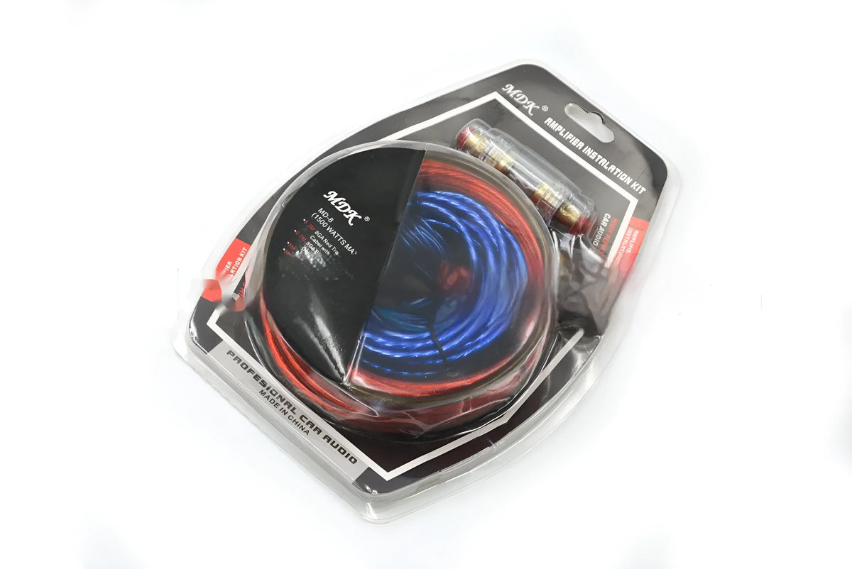 RCA audio cable 10GA MD-8 for car stereo subwoofer amplifier modification with flame-retardant insulation