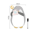 Penguin design magnetic message board for refrigerator with 45cm by 30cm dimensions