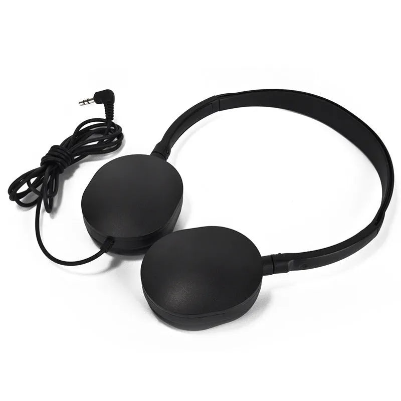 Home Fashion retro wired headset with silicone earpads and 1.2m cable in solid colour design