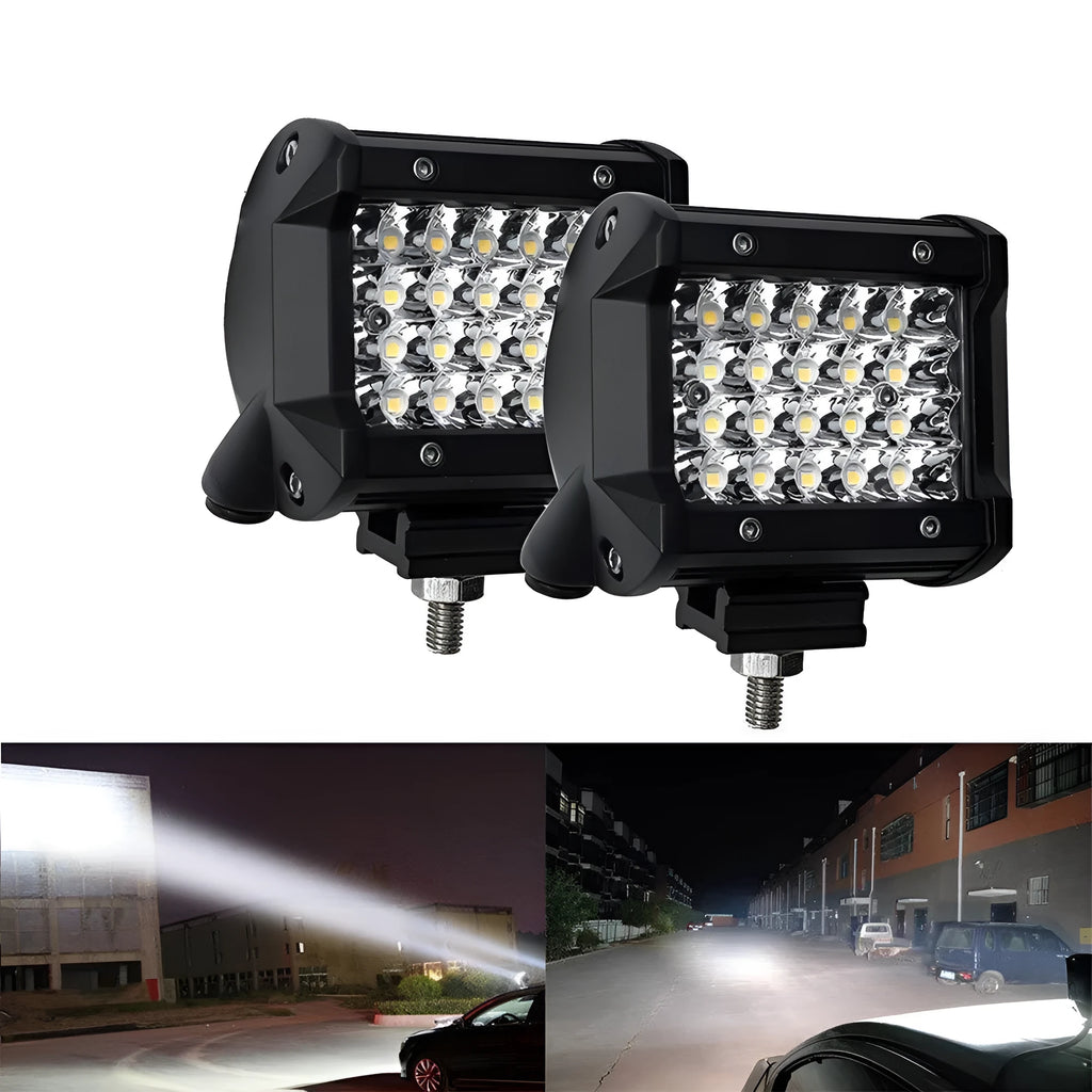 Black LED strip lights with 4 rows of light beads mounted on 304 stainless steel bracket