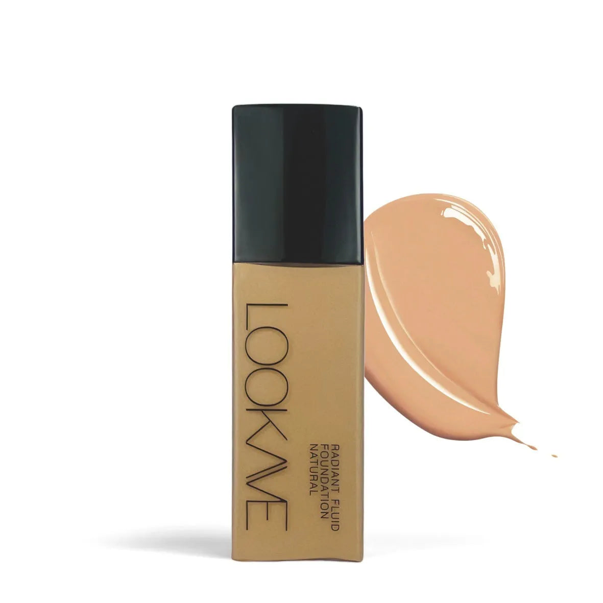 LOOKAVE matte liquid foundation bottle in 21c size with shade options LK63C-01 to LK63C-06