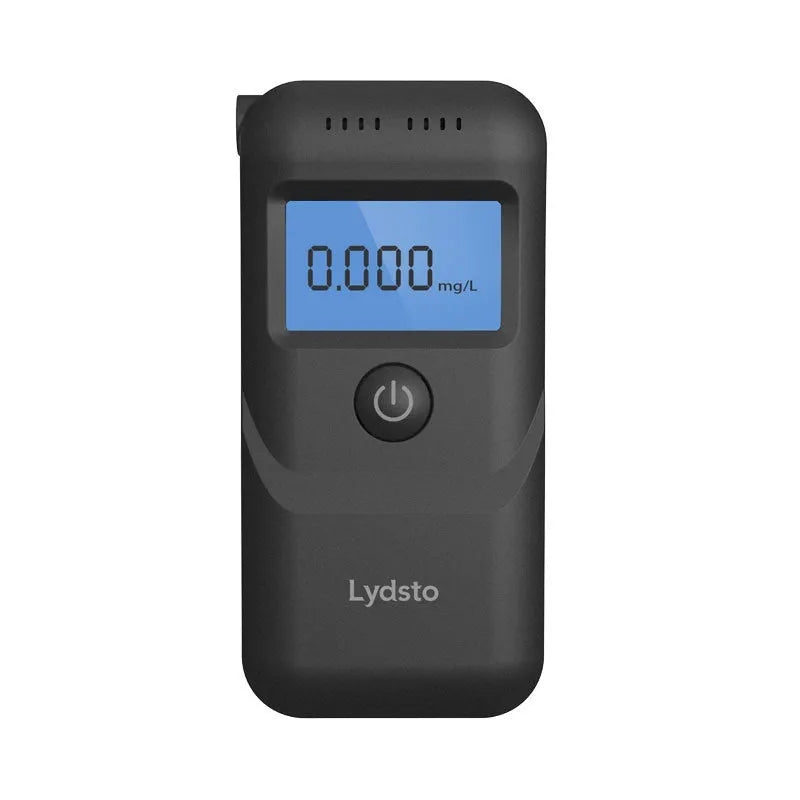 Black portable alcohol breath tester for personal drunk driving prevention checks