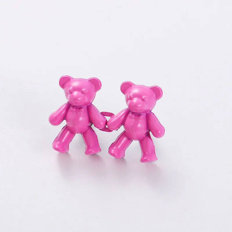 Cute bear alloy waist clip fastener for trousers, 40mm x 27mm, available in multiple colours