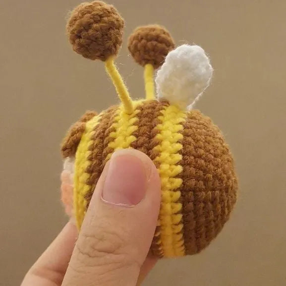 Handmade crocheted bee colony plush pendant for woolen dolls in Style 1 or Style 2