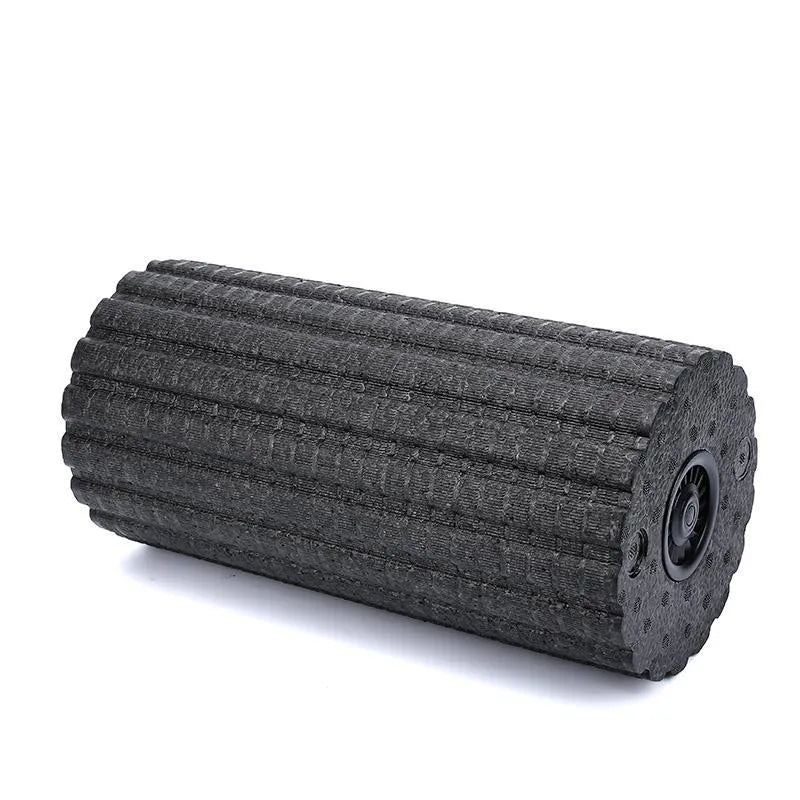 Black 4 speed vibrating foam massage roller, 800g, for post-exercise muscle massage