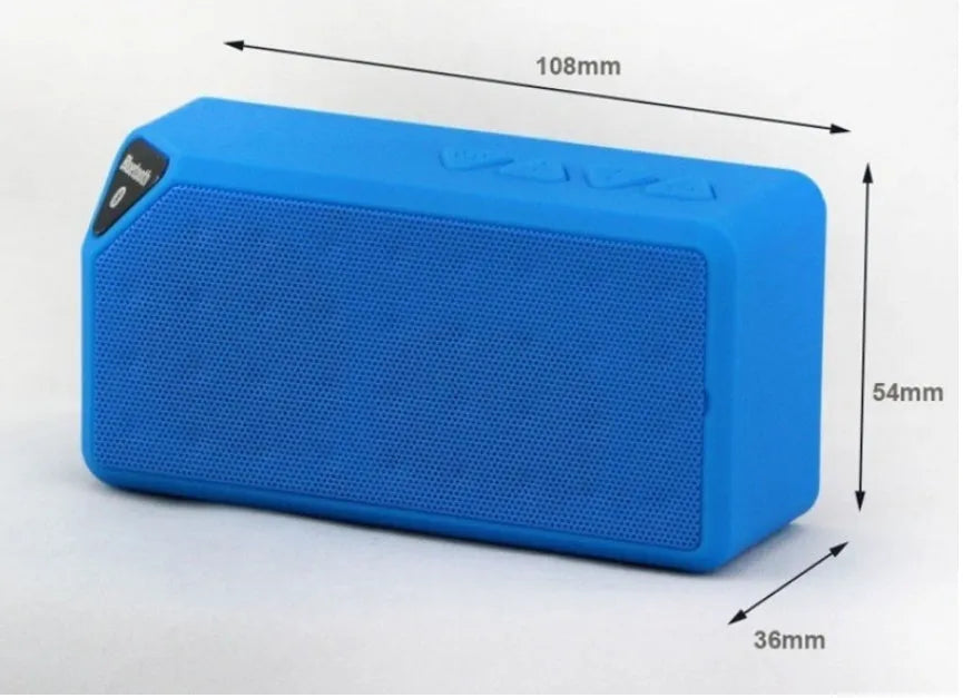 Small cube-shaped Cannon X3 portable Bluetooth speaker and radio in multiple colour options
