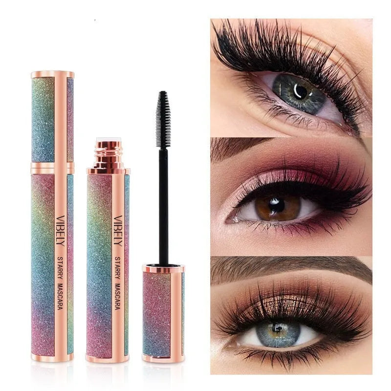 Black 4D waterproof mascara tube for long thick curled lashes