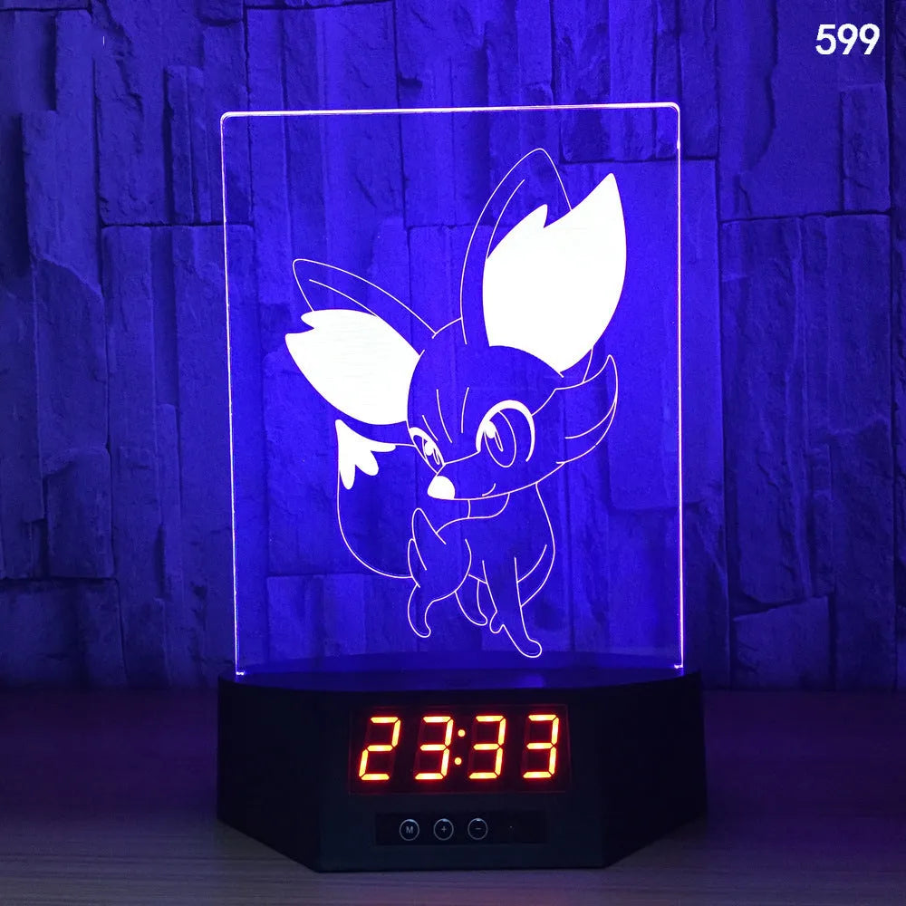 Blue dolphin 3D night light with LED glow on wireless charging base
