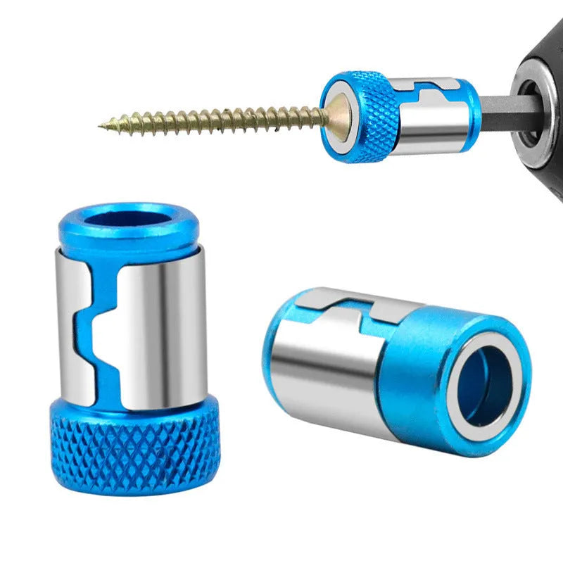 Light blue magnetic ring screwdriver bit with high carbon steel construction and metric Type 0 slotted tip
