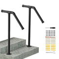 Black metal ladder support bracket for stabilising straight ladders.