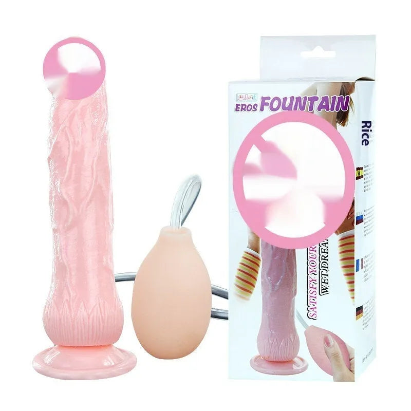 Flesh-coloured realistic adult toy with strong suction cup base, 200mm long.
