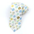 Korean style narrow men's cotton bow tie with cartoon pattern printing