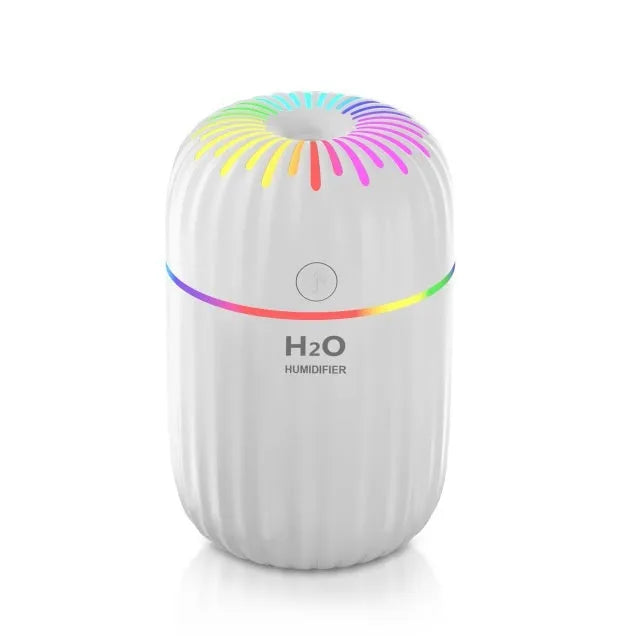 Fireworks mini USB humidifier in white pink or green with 300ml tank for car and home