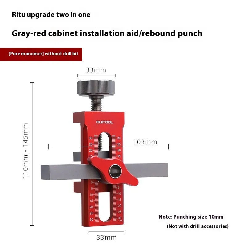 Aluminium alloy cabinet door installation aid tool for woodworking decoration projects