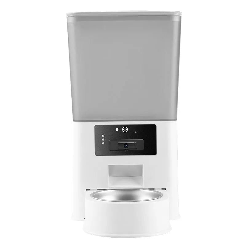 Double bowl intelligent pet feeder with 5L stainless steel bowl for dogs and cats