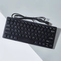 USB wired mini computer keyboard in black, white, pink, or blue colours with noiseless keys