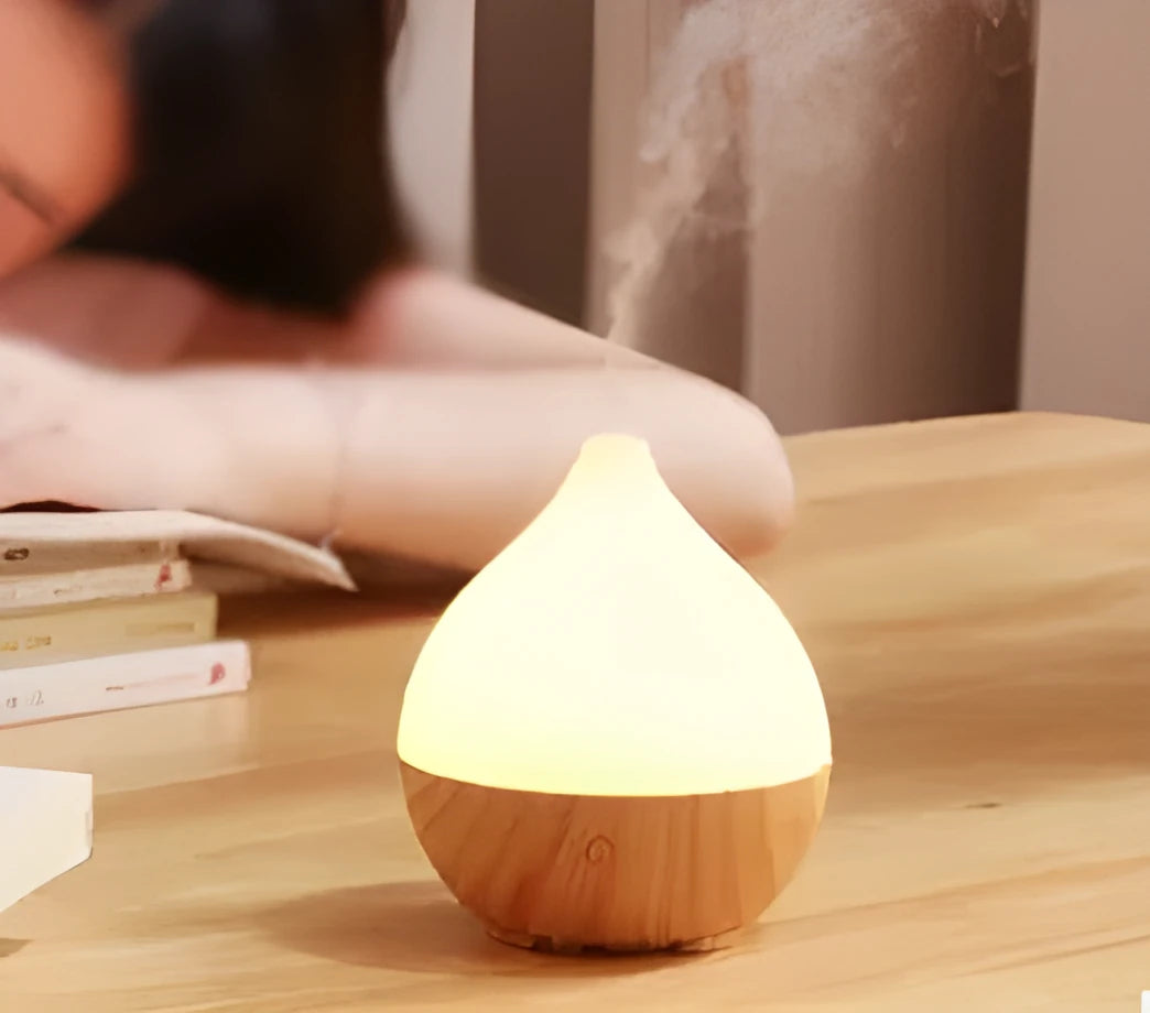 Asakusa wood grain finish vase-shaped USB aroma diffuser with 100ml tank