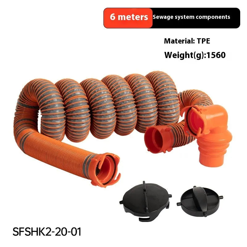 90 degree rotary elbow joint sewage hose for caravan motorhome wastewater drainage