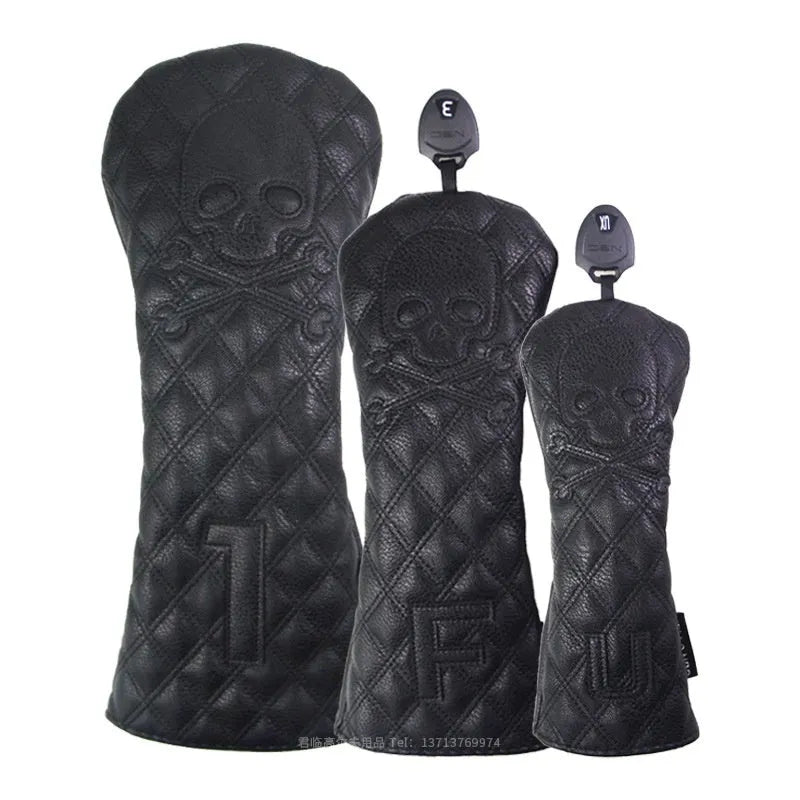 Black and white waterproof protective cover for golf club wooden poles