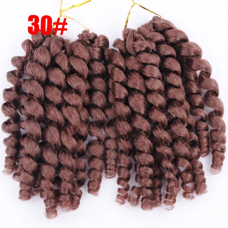 Lady's short curly wig with Risi hairline, available in multiple colours including 1B, 2, 27, 30, 350, 4, 530, 99J, Grey, Purple, Red