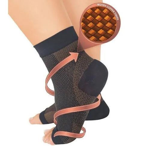 Compression foot sleeve for men women anti fatigue ankle support breathable nylon moisture wicking