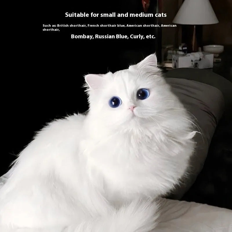 Sky blue ABS anti-cat bark stopper waterproof collar with charging cable and manual, model PC558