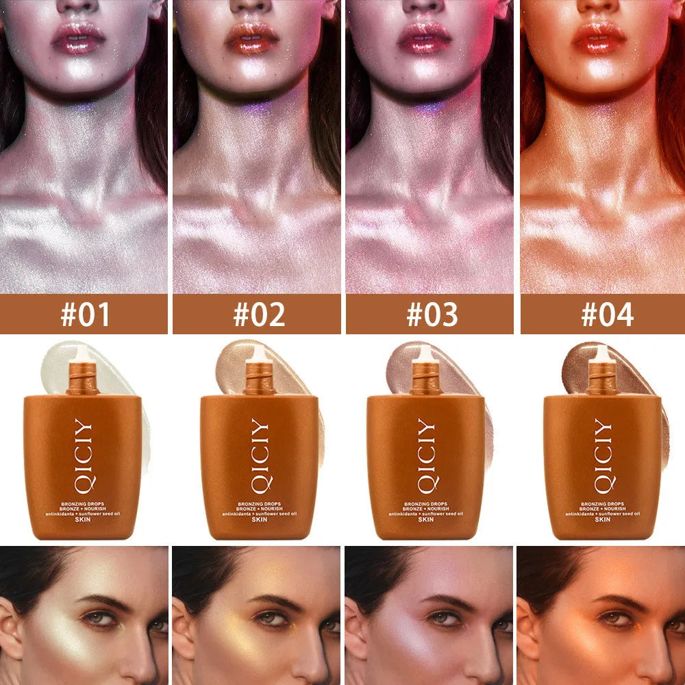 30ml face and body highlighting contour liquid cream with four colour options