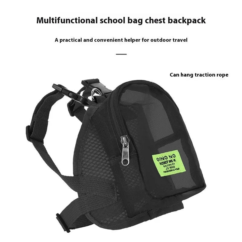 Breathable mesh dog backpack carrier in polyester canvas available in four colours